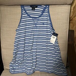 Ralph Lauren blue multi tank NWT size 16